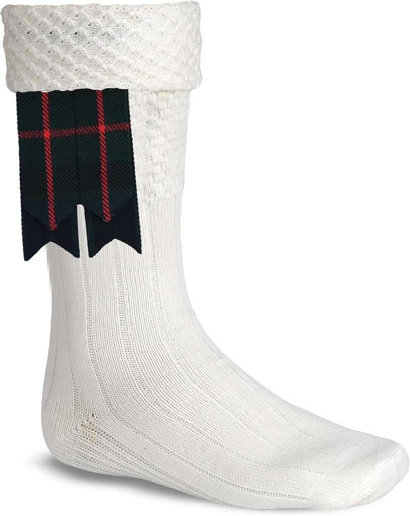 Allsafe Traders Store Scottish Tartan Kilt Flashes with Elastic Adjusters - Image 2